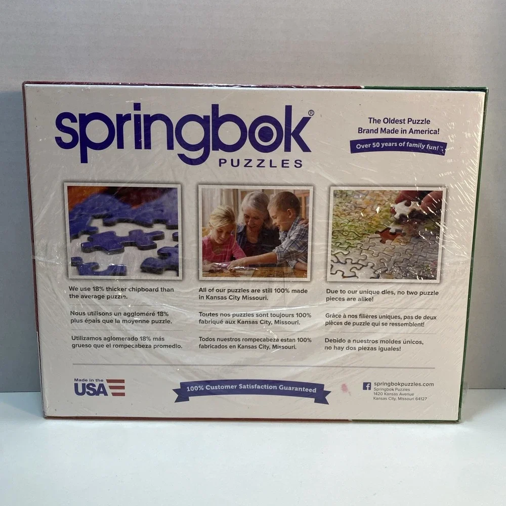 Springbok‎ Jigsaw Puzzle 500 Piece Train Green Mountain Express Locomotive NEW